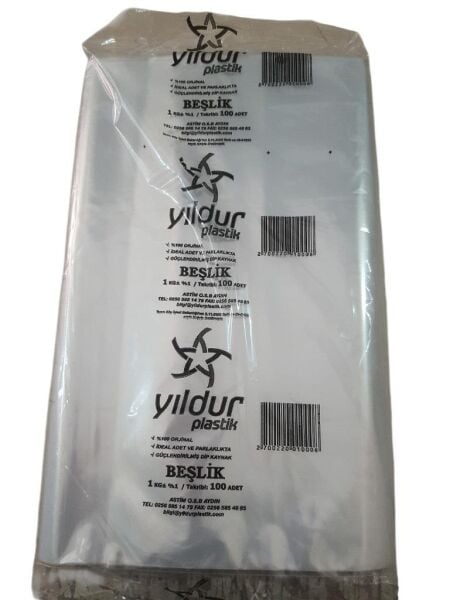 YILDUR BESLIK 1 KG TAKRIBI 100 AD 30*52 CMŞEKER & BAKLİYAT & YUMURTA POŞETİ