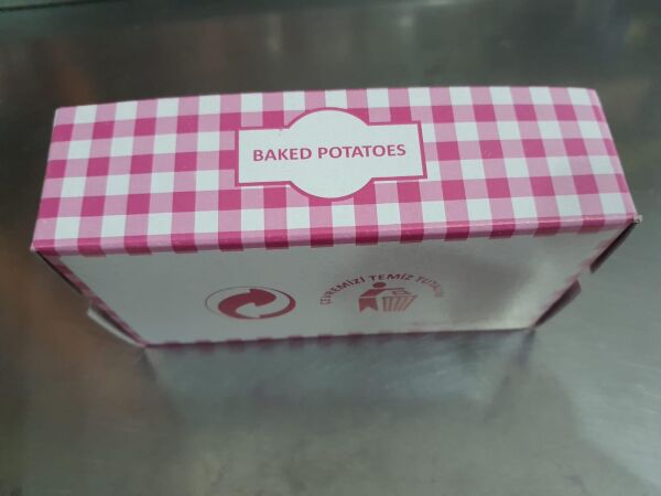 KUMPİR KUTUSU PK:100 LÜ TAKRİBİ BOY 15 CM *EN  9 CM* DERİNLİK 4 CM