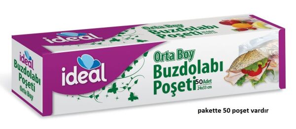 BUZDOLABI POSET ORTA 24*38 CM. 3 L. 50 AD İDEAL