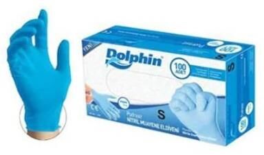 DOLPHIN NİTRİL S MAVI MUAYENE ELDİVEN 100 lü