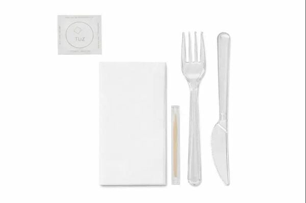 ÇATAL - BIÇAK SET 5 LI LÜKS 500 AD (LÜKS ÇATAL - BIÇAK -TUZ- PEÇETE- KÜRDAN )