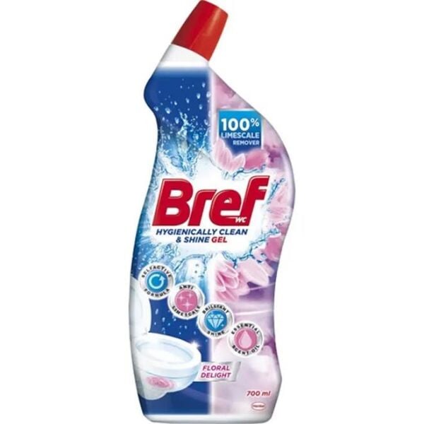 BREF FLOWER HİJYENİK TUVALET TEMİZLEYİCİ JEL 700 ML WC TEMİZLEYİCİ