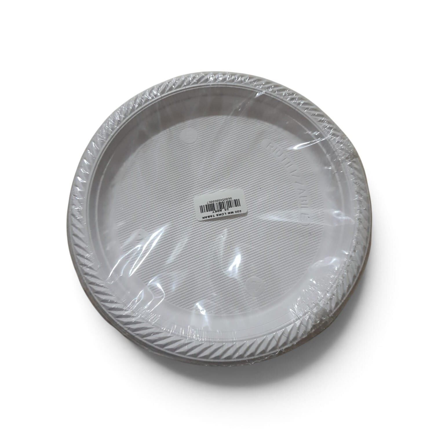 PARTI TABAK PLASTIK BEYAZ PK 25 LI YUVARLAK 22 CM