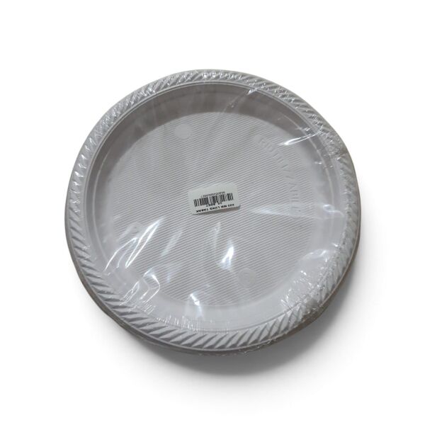 PARTI TABAK PLASTIK BEYAZ PK 25 LI YUVARLAK 22 CM