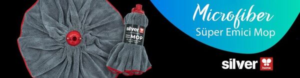 MİCROFİBER SÜPER EMİCİ KURULAMA MOP SH 265 GSM 55*105 CM SİLVERHOME %80 POLYESTER % 20 POLİYAMİD