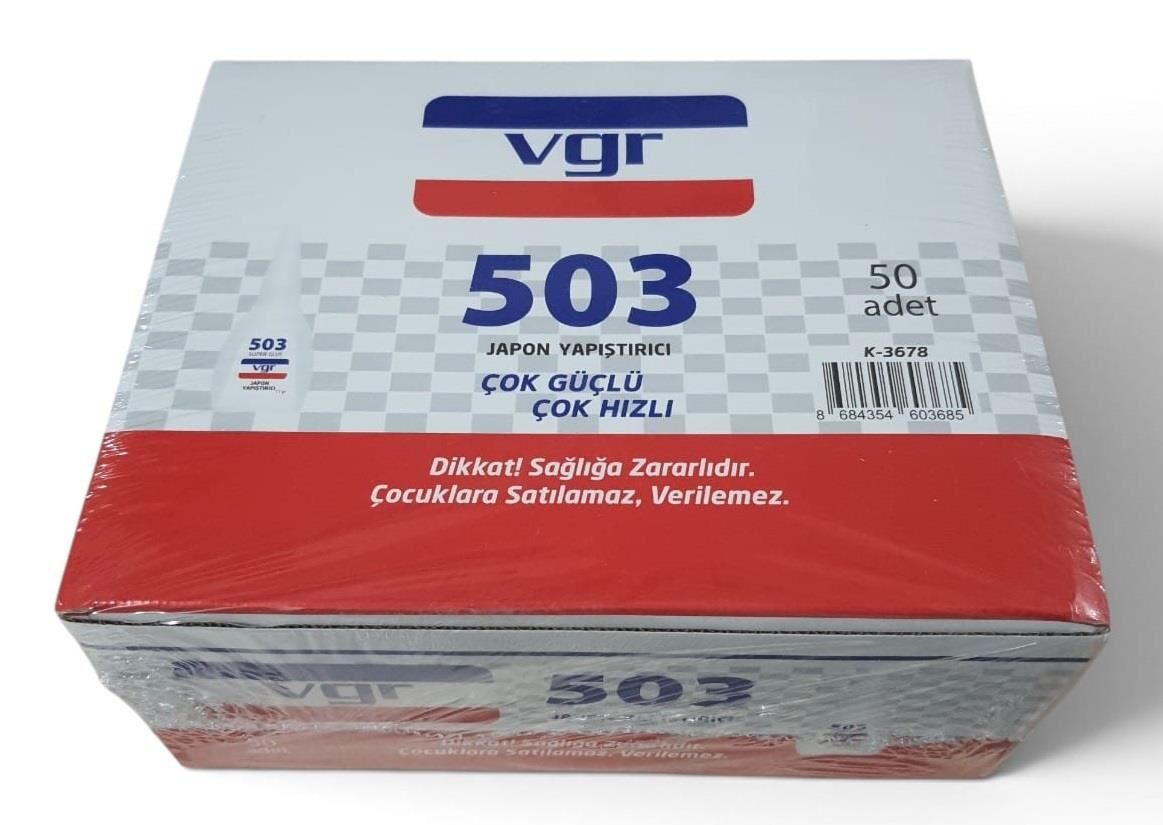 50 ADET 17 G JAPON YAPIŞTIRICI SUPER GLUE K-3678 BRÜT 17 G VGR 503
