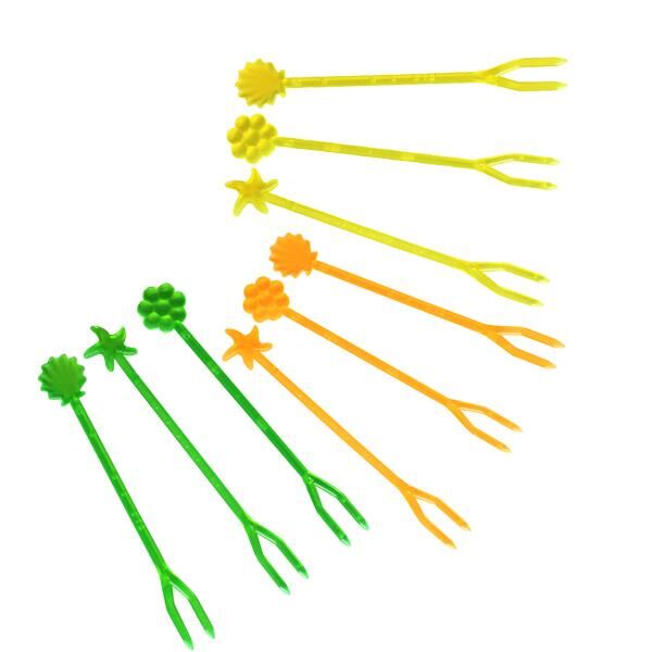 CİPS ÇATALI ÇİFTLİ ÇATAL PK 1000 AD. (PAKETLER TEK RENKTİR ) STYLİSH & BARPLAST