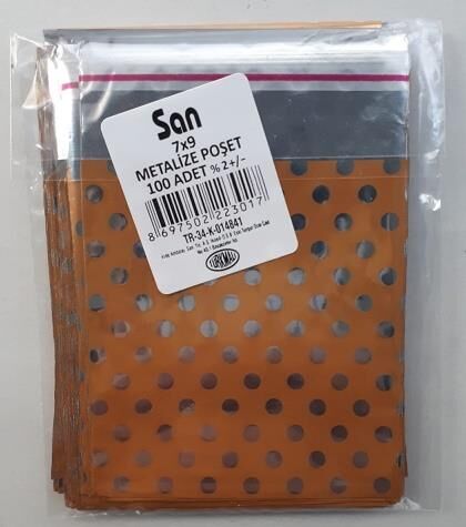 SAN BANTLI METALIZE POSET 07*09 PK:100 LÜ