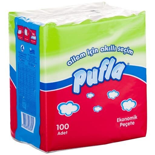 PUFLA KARE PEÇETE 100'LÜ*32'LI KOLI 22*26,5 CM