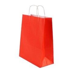RENKLİ KARTON ÇANTA 31*41*12 CM. 25'Lİ PAKET BÜKLÜM SAPLI TÜM RENKLER