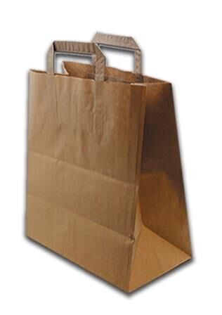 KRAFT 16*27*28 BASKISIZ KARTON ÇANTA 70 G. DÜZ SAPLI UMUR