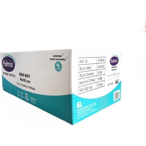 ÇÖP TORBASI MINI 40*50 CM KOLI 50*40'LI PK DEİPLAST & VURAL & ROLL-UP & CANHOME
