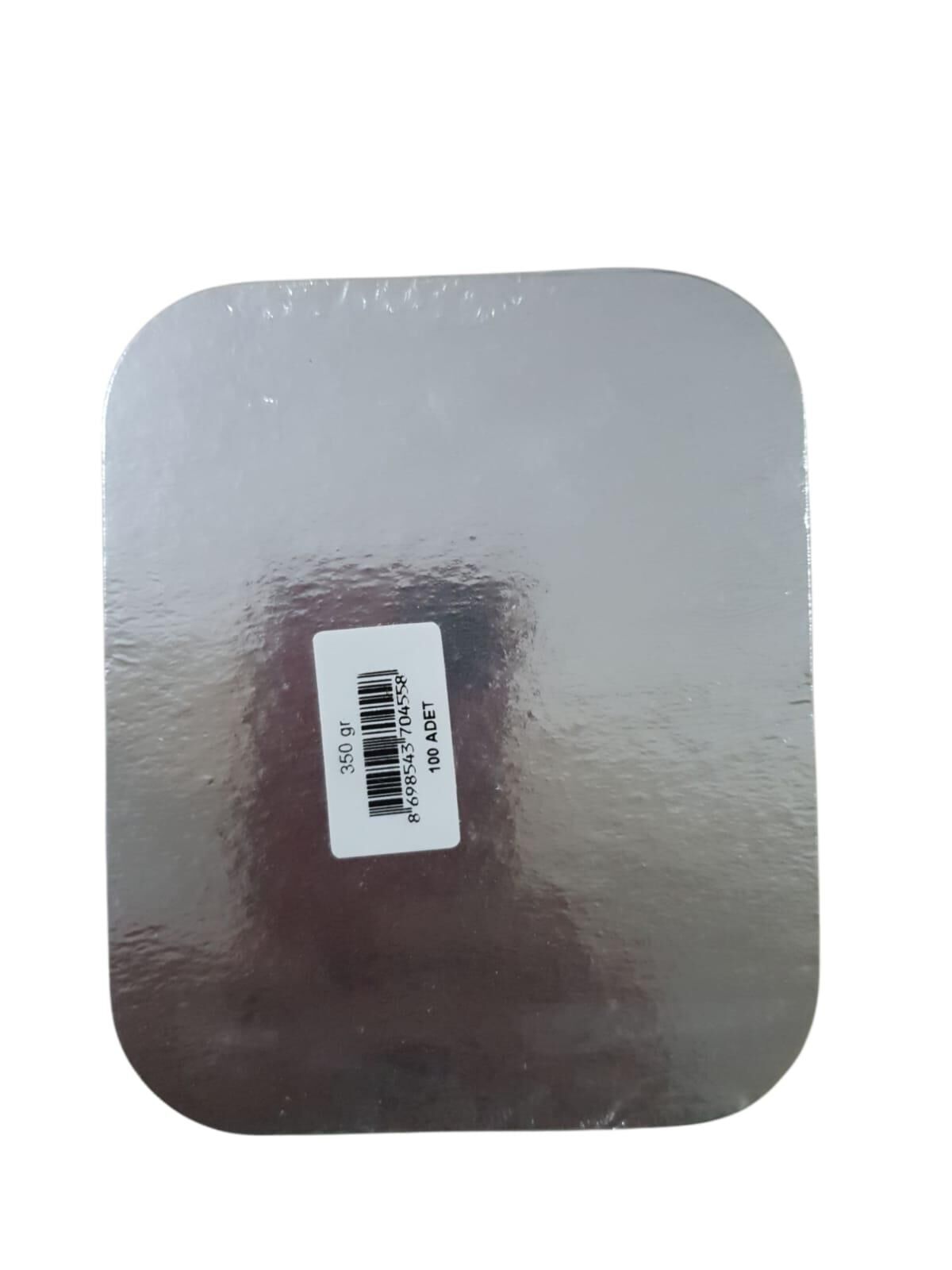 ALÜMINYUM KASE 350 GR KAPAK 100 LÜ 115*139 MM