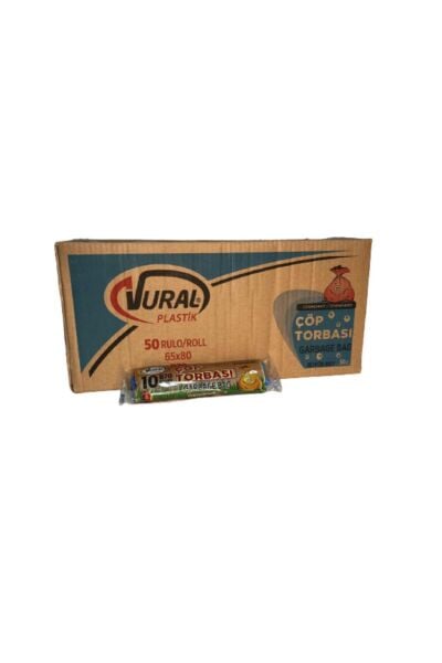 ÇÖP TORBASI BÜYÜK BOY 65*80 CM KOLI 50*10'LU 80 G. DEİPLAST & VURAL & YENER B70