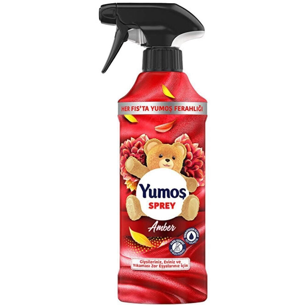 YUMOŞ 450 ML AMBER KIRMIZI ODA SPREY GİYSİ, EV VE YIKAMASI ZOR EŞYALAR İÇİN