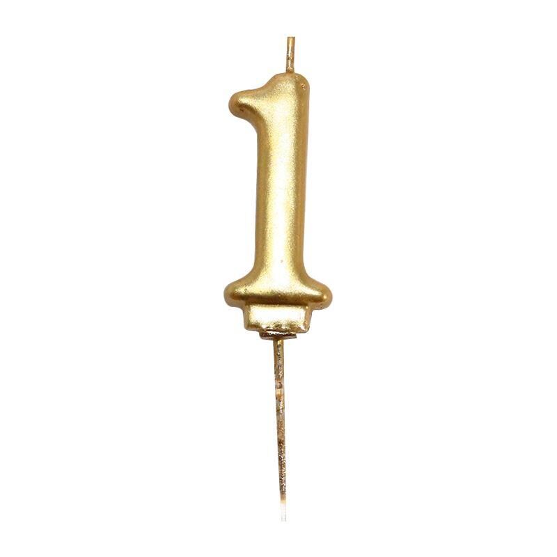 MUMAY RAKAMLI MUM 1 NO ALTIN METALIK 6,5 CM