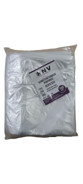 SELANİKLİ 22*33 CM 500 LÜ PAKET KÜÇÜK BOY HIŞIR BUZDOLABI POŞETİ (1 KG. LIK  ŞARKÜTERİ TORBASI PERFO