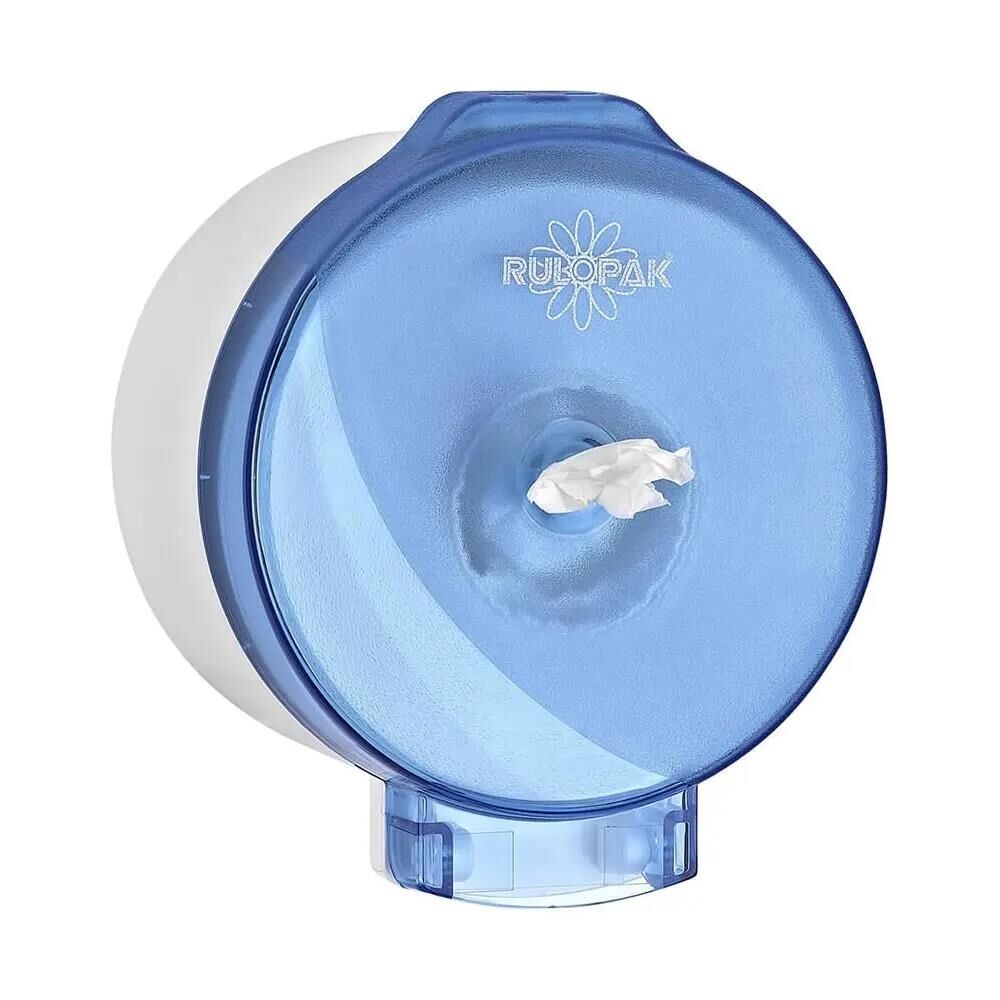 RULOPAK MODERN CİMRİ ŞEFFAF MAVİ IÇTEN ÇEKME TUVALET KAGIDI APARAT R-3015 224*157*258 mm