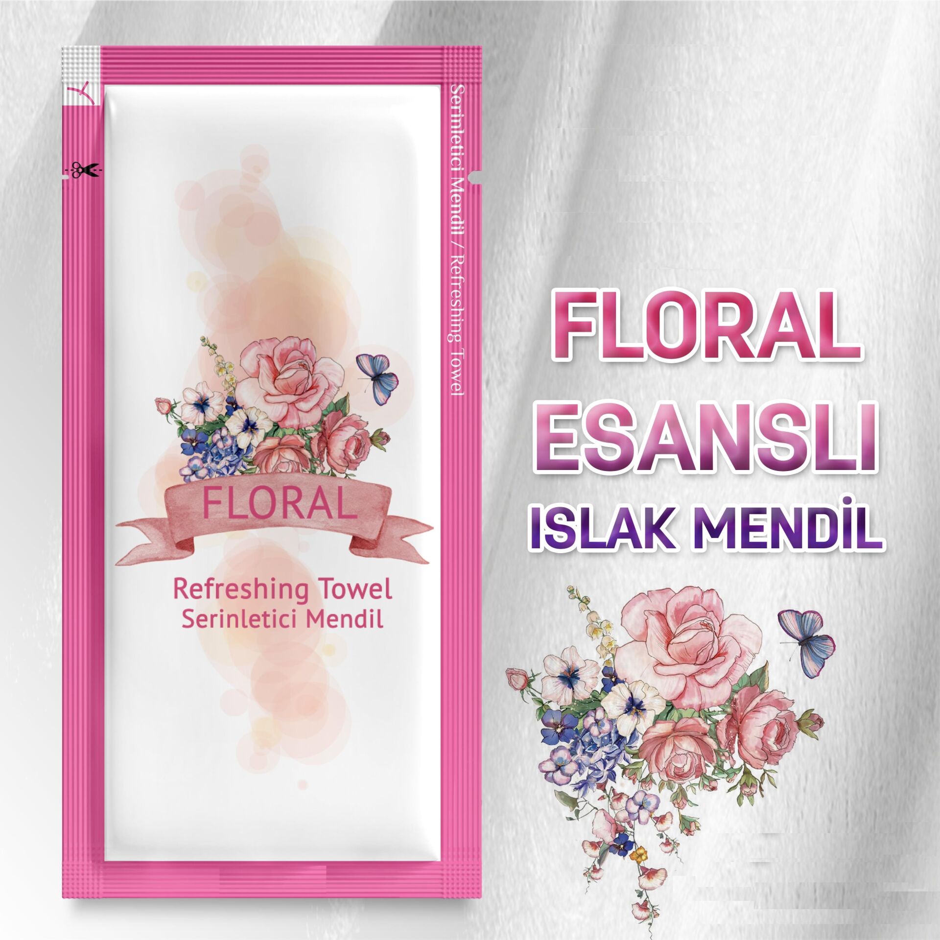 SELANİKLİ ISLAK MENDIL 5*10 500'LÜ PK FLORAL