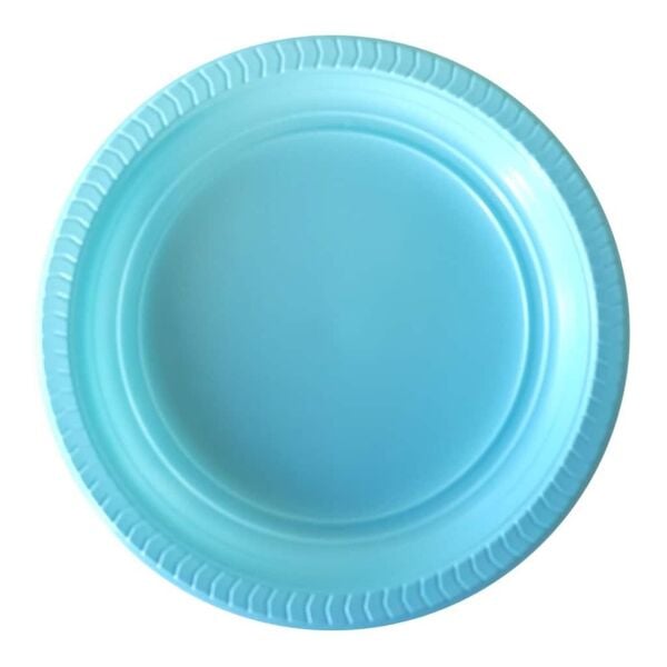 PARTI TABAK PLASTIK AÇIK MAVİ PK 25 LI YUVARLAK 22 CM