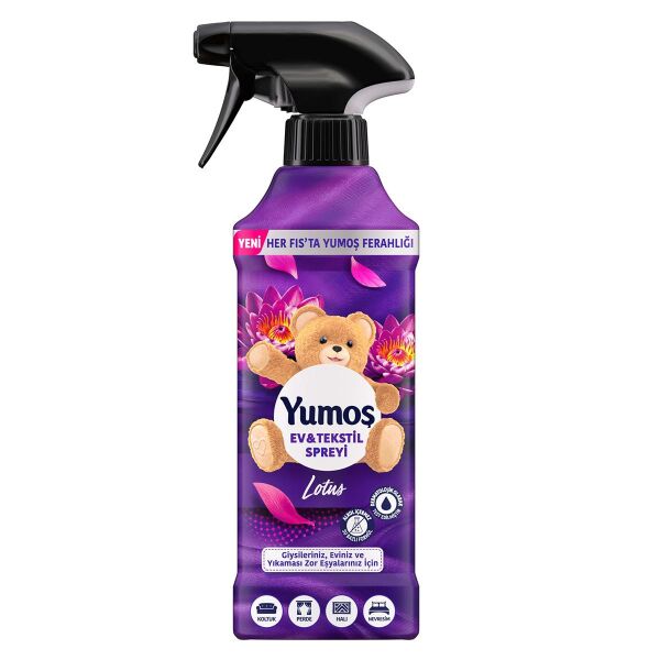 YUMOŞ 450 ML LOTUS MOR ODA SPREY GİYSİ, EV VE YIKAMASI ZOR EŞYALAR İÇİN