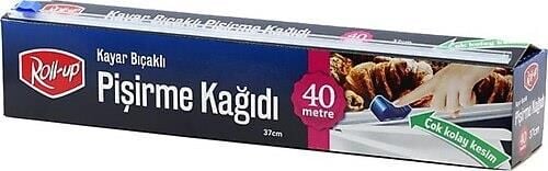 ROLL-UP KAYAR BIÇAKLI YAĞLI KAĞIT / PISIRME KAGIDI 40 M.*37 CM EN