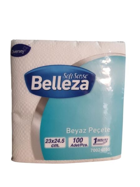 BELLEZA KARE PEÇETE 100'LÜ*32'LI KOLI 23*24,5 CM DİVERSEY 70024055