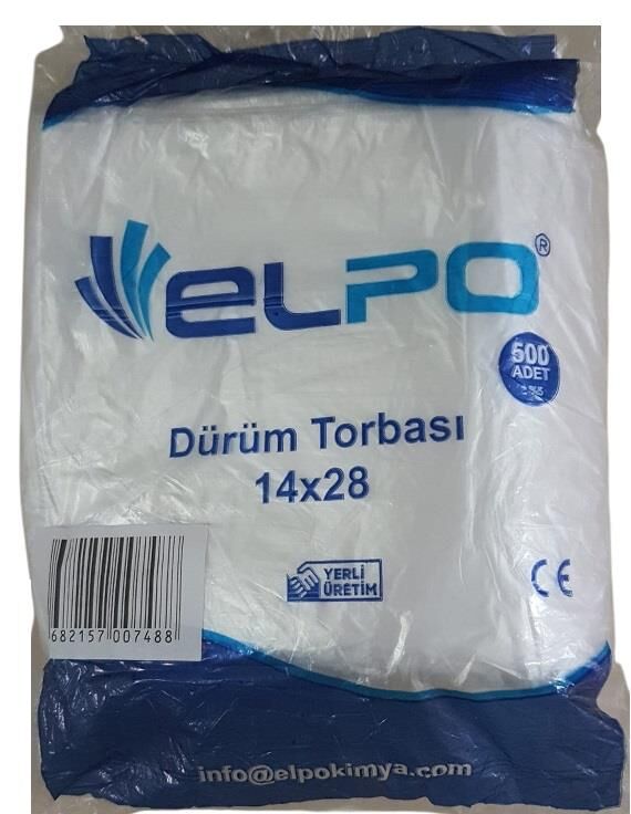ELPO & RNV DÜRÜM POŞETİ PK:500 LÜ askılı 14*28 cm 290 G.