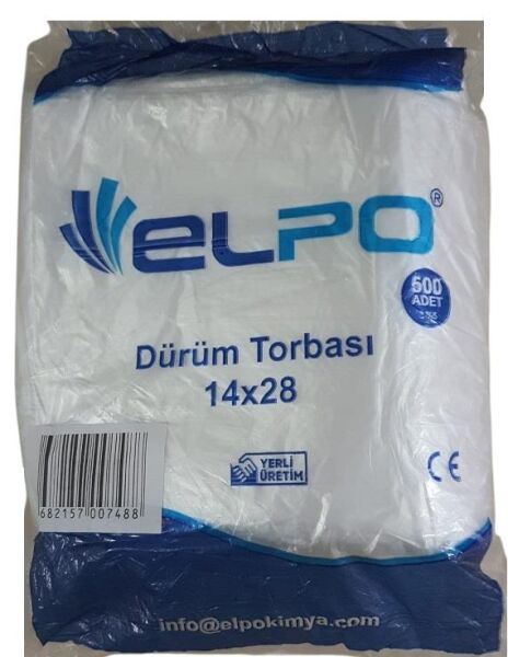 ELPO & RNV DÜRÜM POŞETİ PK:500 LÜ askılı 14*28 cm 290 G.