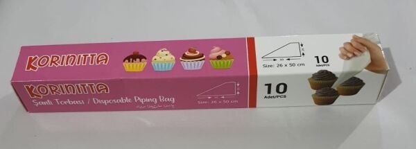 KORİNİTTA KREM ŞANTİ TORBA 10 LU 26*50 CM